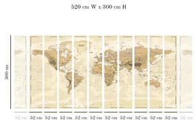 Tapet VLAdiLA Classic Vintage Map 520 x 300 cm