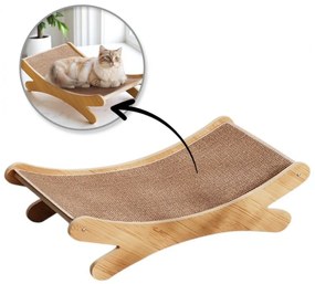 Ansamblu de joaca pentru pisici LUNICAT 49x30 cm, bej