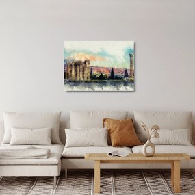 Tablou pe sticlă - Acropole, Atena, Grecia (70x50 cm)