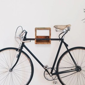 Suport bicicleta de perete, 35 x 25 x 25 cm lemn masiv reciclat 1, Lemn masiv reciclat