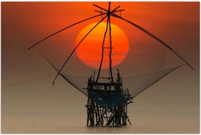 Tablou - Răsărit, Lacul Pakpra (90x60 cm)