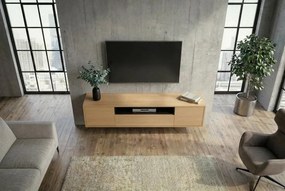 Comoda TV suspendata LOFT 150cm natur/ negru