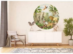 Fototapetă circulară Jungle 125 x 125 cm, 2 părți