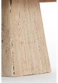 Măsuță de cafea bej cu blat din piatră 60x60 cm Kepami – Light &amp; Living