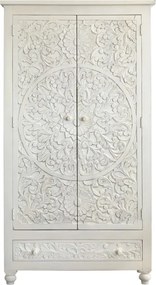 Șifonier crem din lemn de mango 180x40 cm Kalhana – Støraa