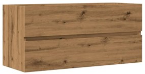 856253 vidaXL Dulap chiuvetă, stejar artizanal, 100x38,5x45 cm lemn prelucrat