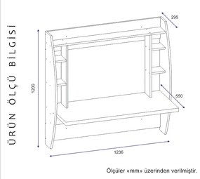 Birou Buglem Alb 123.6x120x55 cm
