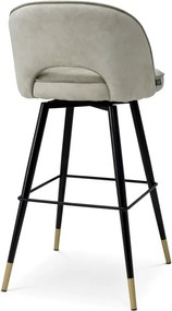 Set de 2 scaune bar design LUX Cliff, Mayer silver