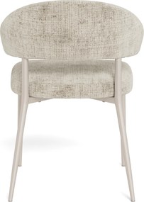 MAZZONI EXPORT IRIS Bej (țesătură Juto 4)/cadru bej-gri (cașmir) - SCAUN MODERN TAPIȚAT PENTRU SALON/SUFRAGERIE BOHO