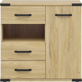 Comoda Lara, stejar, PAL, 90x40x88 cm