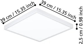 Eglo 901314-LED Plafonieră FUEVA LED/17,5W/230V 2700/4000/6500K 39x39 cm albă