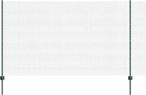 vidaXL Gard cu Stâlp Verde 1,4 x 10 m Oțel și PVC