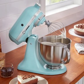 Mixer planetar KitchenAid Artisan Elegance 5KSM125EMI, 300 W, 4,8 l, transmisie directă, 10 viteze, turcoaz