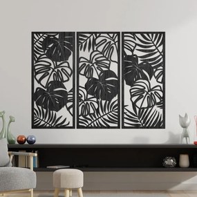 SENTOP | Pictură murală din trei piese cu frunză de monstera | TROPICI