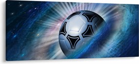 Tablou - Fotbal în spațiu (120x50 cm)