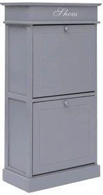 vidaXL Pantofar, gri, 50x28x98 cm, lemn de paulownia