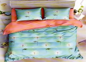 Lenjerie de pat cu husa elastic Ocean din bumbac mercerizat, multicolor