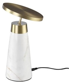 Veioza, Lampa de masa design LUX LED dimabil Calacatta marble white