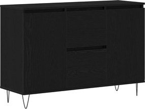 vidaXL Bufet cu sertar Stejar Negru 101,5 x 35 x 70 cm Lemn compozit