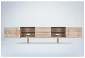 Comodă TV din lemn masiv de stejar Gazzda Fawn