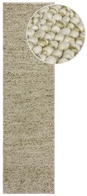 Covor tip traversă kaki țesut manual din amestesc de lână 60x230 cm Minerals – Flair Rugs