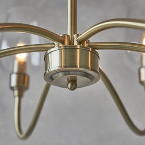 Endon 107791 - Candelabru pe lanț 6xE14/6W/230V alamă