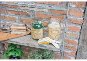 Set borcan și 40 de etichete pentru plante Esschert Design Heal, 400 ml