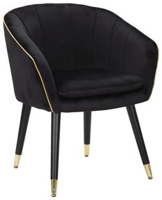 Mauro Ferretti Fotoliu Paris Negru/Aurii cm 62X58X78 | Aosom Romania