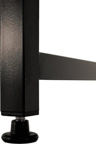 Birou, beton/negru, 150x60 cm, MELLORA