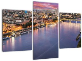 Tablou cu orașul Bratislava cu râu (90x60 cm)