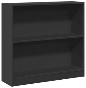 800892 vidaXL Bibliotecă, negru, 80 x 24 x 75 cm, PAL