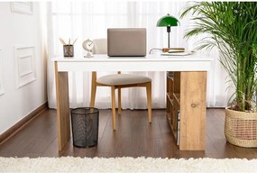 Birou cu aspect de lemn de pin 120x130 cm Vesper – Kalune Design