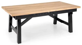 Masă de bucătărie Sanger, stejar / negru
