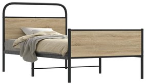 vidaXL Cadru pat fără saltea stejar sonoma 100x200 cm lemn prelucrat