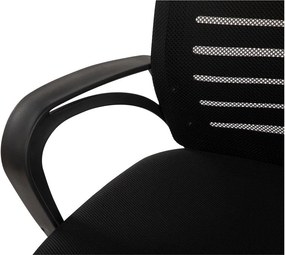 Scaun de birou negru tapițat Evon – Bonami Essentials