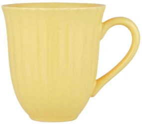 Cana din ceramica galbena cu caneluri MYNTE LEMONADE