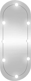 vidaXL Oglindă de perete cu lumini LED 40x90 cm oval sticlă