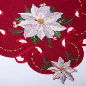 Faţă de masă runner de Crăciun cu broderie POISONETTA
