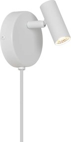 Aplica de perete cu spot LED directionabil Omari Round alb