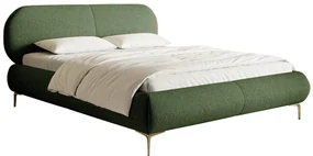 Pat matrimonial 180 cm Octave 180 (cu somieră) (cu sp. depozitare) (măslin + auriu). 1099981