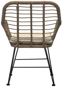 Autronic Set de grădină 1+2, metal, polyrattan,natural, AZ-F1208 NAT