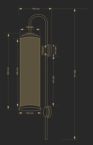 Aplica design elegant din alama OLZANO