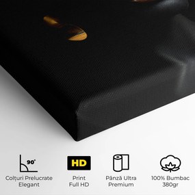 Tablou Canvas, 50x70cm, Dormitor si Living, Femei, Black and Gold, Gold Chain Woman