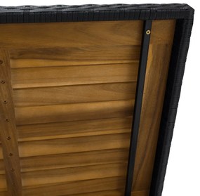 Cutie/banc de depozitare pentru grădină,negru/natural/crem, BEMUS