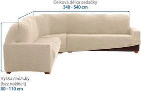 Nueva Textura Huse care se întind foarte bine NIAGARA smântânii colţar (l. 340 - 540 cm)