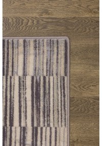 Covor gri din lână 133x180 cm Grids – Agnella