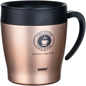 Cană termo Banquet TAZZA 330 ml,  maro