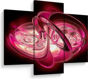 Tabloul cu fractali roz (90x60 cm)