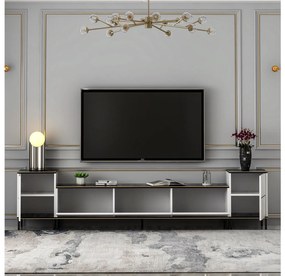 Masă TV/Dulap Iris (Alb + Negru + Auriu). 1088815