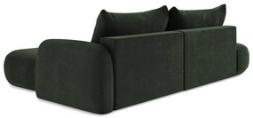 Colțar verde închis extensibil (cu colț pe partea dreaptă/cu șezlong) Hale – Makamii